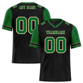 Custom Black Green Two Tone Green Personalized Authentic Football Jersey FBJ02-bc0f097