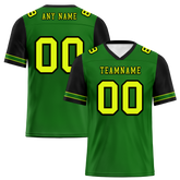 Custom Green Black Two Tone Yellow Personalized Authentic Football Jersey FBJ02-bc0fa0e