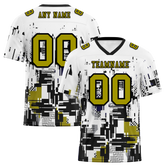 Custom White Graffiti Pattern Orange Personalized Authentic Football Jersey FBJ02-bc0fabe