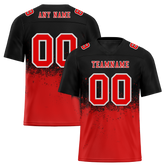 Custom Black Red Graffiti Pattern Red Personalized Authentic Football Jersey FBJ02-bc0fabf