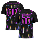 Custom Black Graffiti Pattern Black Personalized Authentic Football Jersey FBJ02-bc0fab7