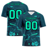 Custom Green Graffiti Pattern Green Personalized Authentic Football Jersey FBJ02-bc0fab8