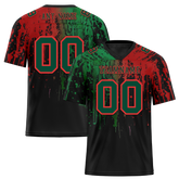Custom Green Red Graffiti Pattern Green Personalized Authentic Football Jersey FBJ02-bc0faca