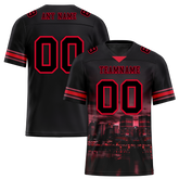 Custom Black Graffiti Pattern Black Personalized Authentic Football Jersey FBJ02-bc0fad0