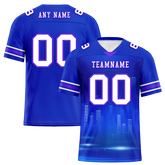 Custom Blue Graffiti Pattern White Personalized Authentic Football Jersey FBJ02-bc0fade