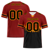 Custom Brown Black Graffiti Pattern Black Personalized Authentic Football Jersey FBJ02-bc0fadf