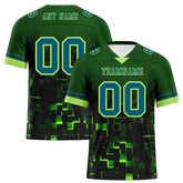 Custom Green 3D Pattern Blue Personalized Authentic Football Jersey FBJ02-bc0fafc