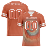 Custom Orange Tie Dye Orange Personalized Authentic Football Jersey FBJ02-bc0fa7d
