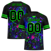 Custom Black Purple Tie Dye Black Personalized Authentic Football Jersey FBJ02-bc0fa80