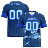 Custom Black Tie Dye Aqua Personalized Authentic Football Jersey FBJ02-bc0fa8d