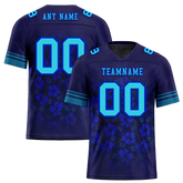 Custom Blue Tie Dye Aqua Personalized Authentic Football Jersey FBJ02-bc0fa87