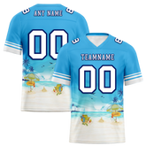 Custom Blue Hawaii White Personalized Authentic Football Jersey FBJ02-bc0fa9c