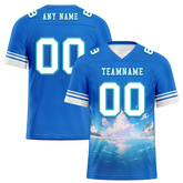Custom Blue Hawaii White Personalized Authentic Football Jersey FBJ02-bc0fa9d