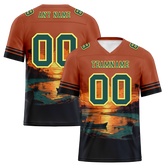 Custom Orange Hawaii Aqua Personalized Authentic Football Jersey FBJ02-bc0fa9f