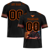 Custom Black Orange Drift Fashion Black Personalized Authentic Football Jersey FBJ02-bc0fb0e
