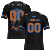 Custom Black Skull Fashion Brown Personalized Authentic Football Jersey FBJ02-bc0fbab