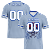 Custom Aqua Skull Fashion White Personalized Authentic Football Jersey FBJ02-bc0fbac