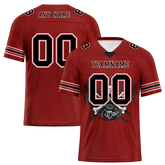 Custom Brown Skull Fashion Black Personalized Authentic Football Jersey FBJ02-bc0fbae