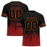 Custom Black Brown Skull Fashion Black Personalized Authentic Football Jersey FBJ02-bc0fba7