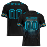 Custom Black Skull Fashion Aqua Personalized Authentic Football Jersey FBJ02-bc0fba9