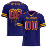 Custom Purple Skull Fashion Brown Personalized Authentic Football Jersey FBJ02-bc0fbbb