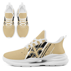 Custom New Orleans Personalized Team NFL Fan Gear Sneakers – Unisex Gameday Athletic Shoes Custom Team Name Sports Runners FN079-E020219-19