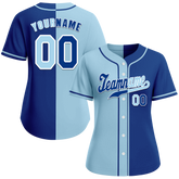 Custom Aqua Blue Gradient Fashion Blue Authentic Baseball Jersey