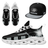 Custom Black Gray Las Vegas MaxSoul Shoes and Hat Combo Offer Personalized Combo ZH-D020264-20