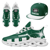 Custom Green White New York MaxSoul Shoes and Hat Combo Offer Personalized Combo ZH-D020264-28