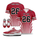 Custom Blue White New York Football Jersey and Sports Shoes Combo Offer Personalized Combo ZH-D023031-21