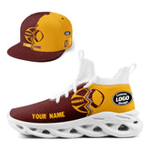 Custom Yellow Red Washington MaxSoul Shoes and Hat Combo Offer Personalized Combo ZH-D028017-16