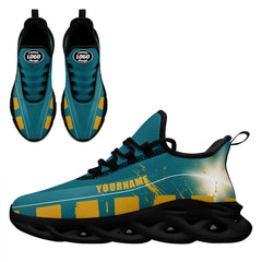 Custom Green Yellow Jacksonville MaxSoul Shoes and Hat Combo Offer Personalized Combo ZH-D020264-16