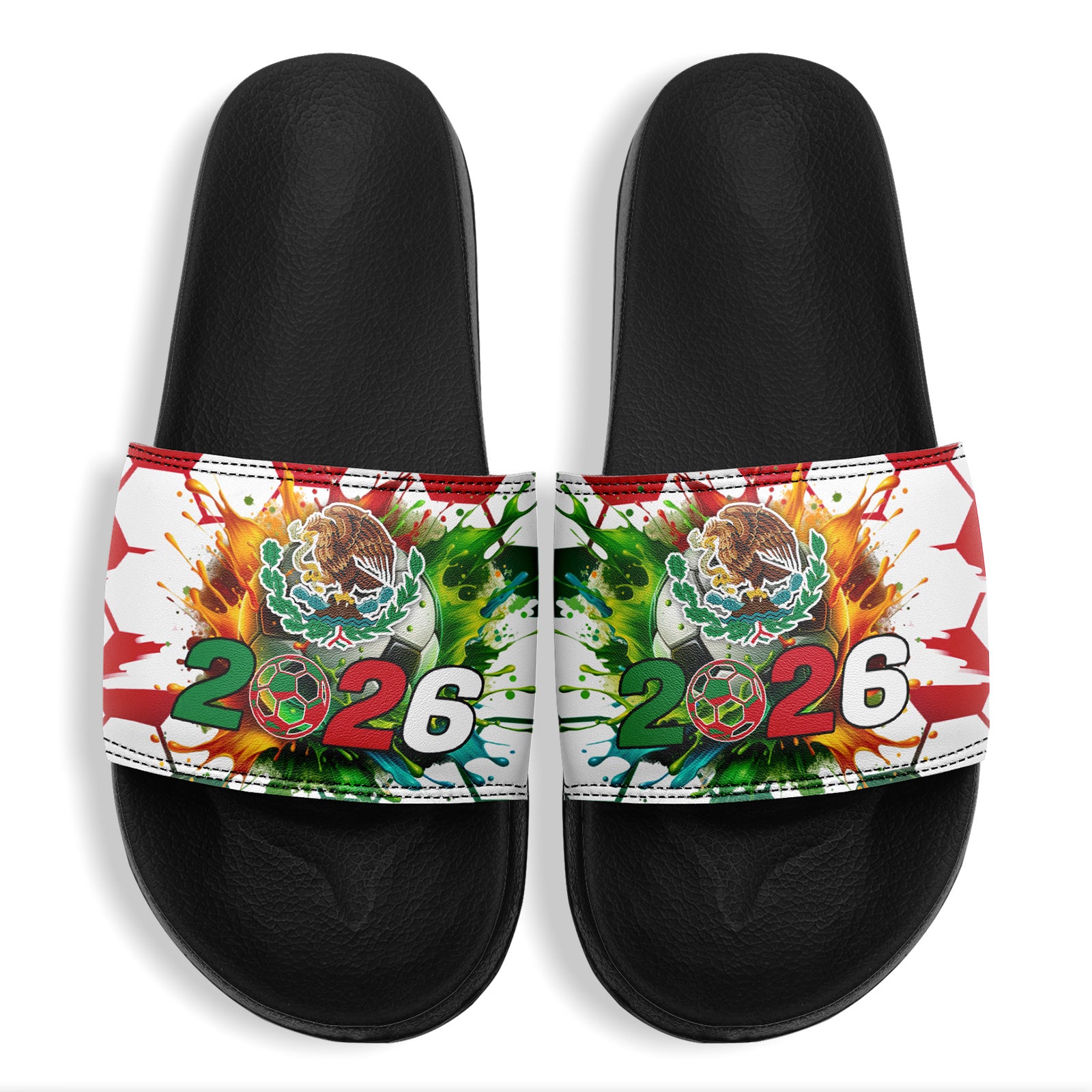 Custom 2026 World Cup Mexico Sneakers DIY Country Flag Running Shoes Lightweight Sport Shoes Gift for Football Fans Personalized Team Name and Logo FN056-F023074-4