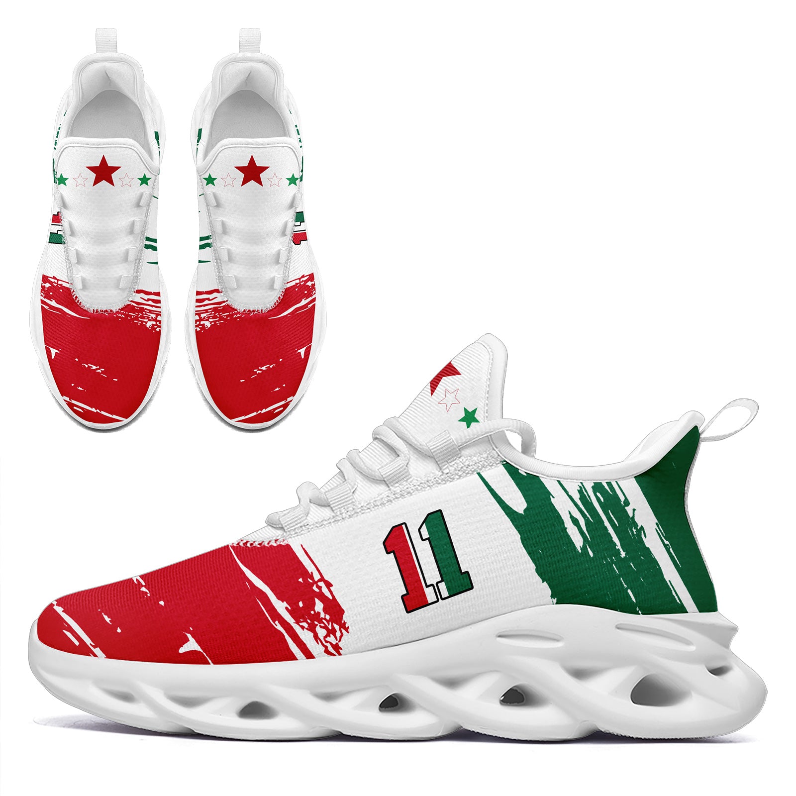 Custom 2026 World Cup Mexico Sneakers DIY Country Flag Running Shoes Lightweight Sport Shoes Gift for Football Fans Personalized Team Name and Logo FN003-F023078-9
