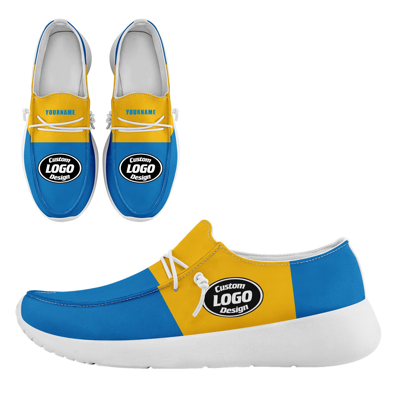 Custom Yellow Blue Los Angeles Jacket and Sports Shoes Combo Offer Personalized Combo ZH-D020294-22