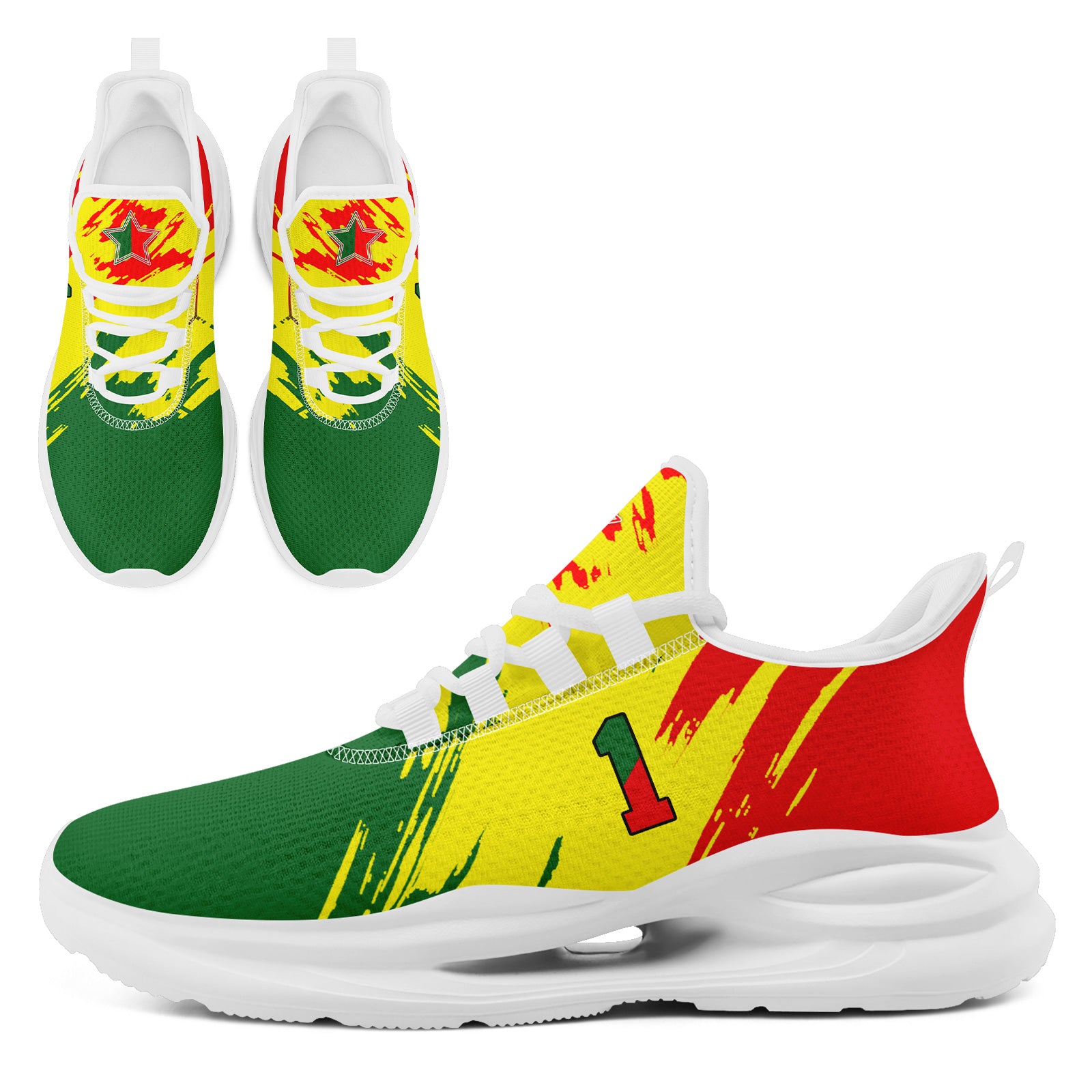 Custom 2026 World Cup Portugal Sneakers DIY Country Flag Running Shoes Lightweight Sport Shoes Gift for Football Fans Personalized Team Name and Logo FN079-F023086-9