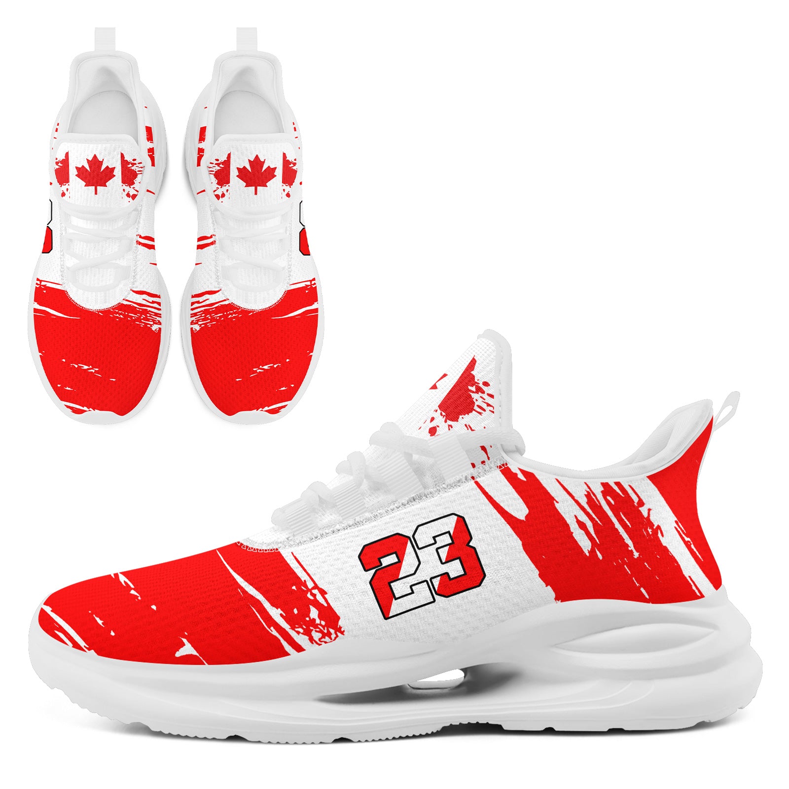 Custom 2026 World Cup Canada Sneakers DIY Country Flag Running Shoes Lightweight Sport Shoes Gift for Football Fans Personalized Team Name and Logo FN079-F023085-8