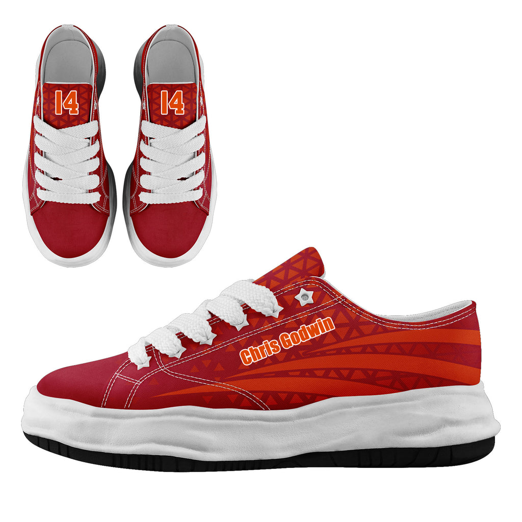 Custom Red White Florida Football Jersey and Sports Shoes Combo Offer Personalized Combo ZH-D023031-29