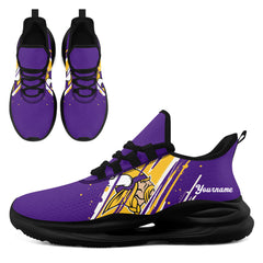 Custom Minnesota Personalized Team NFL Fan Gear Sneakers – Unisex Gameday Athletic Shoes Custom Team Name Sports Runners FN079-E020219-17