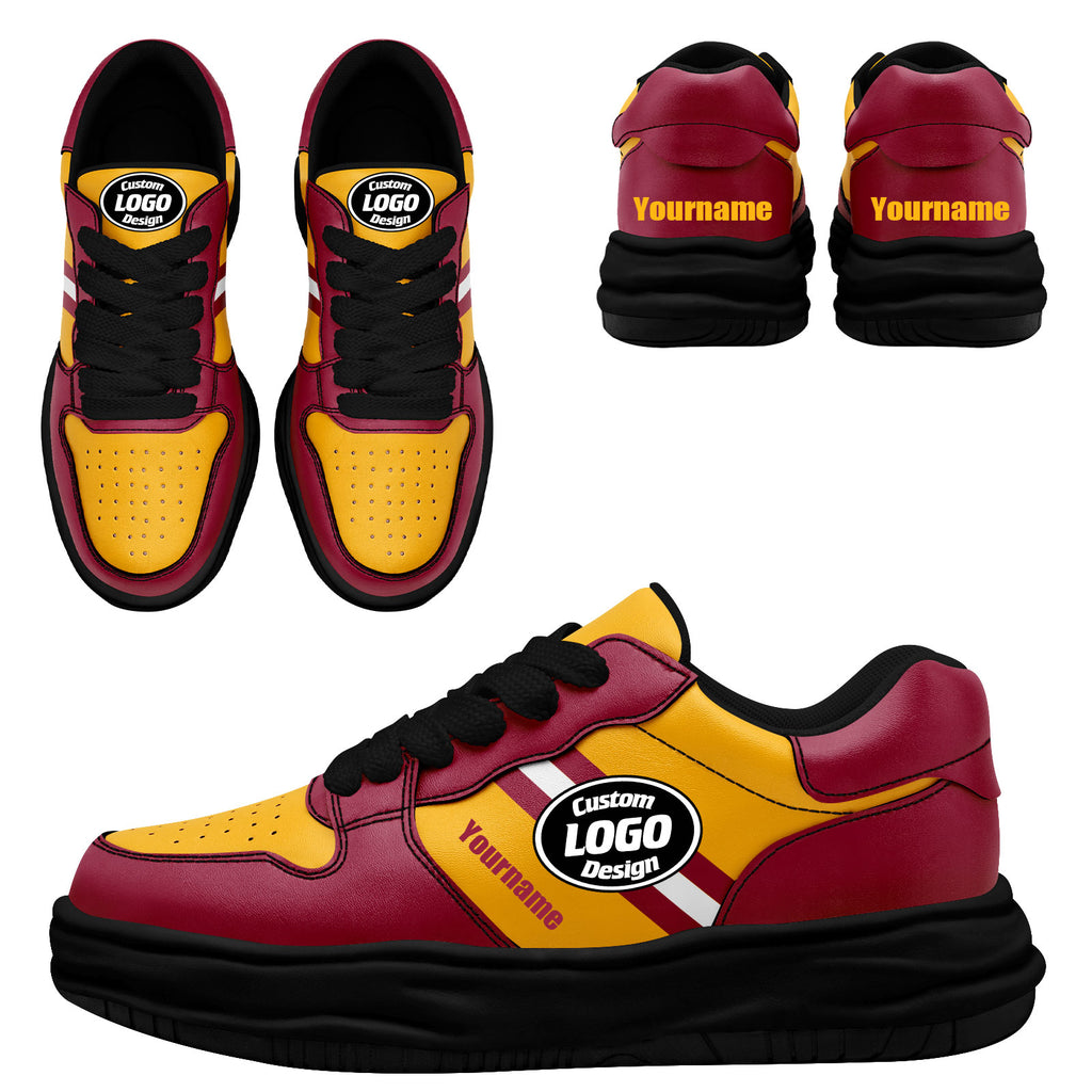 Custom Red Yellow Arizona Shoes Personalized Sneaker FN032-D020389-1