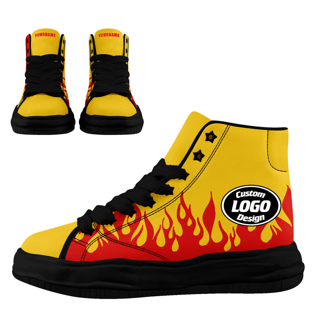 Custom Red Yellow Kansas City Football Jersey and Firesoul Sports Shoes Combo Offer Personalized Combo ZH-D020273-18