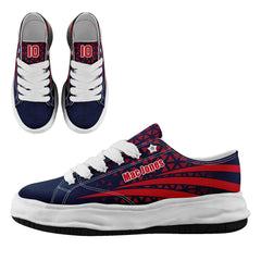 Custom Blue White Massachusetts Shoes Personalized Sneaker FN038-D023003-26 Custom Online