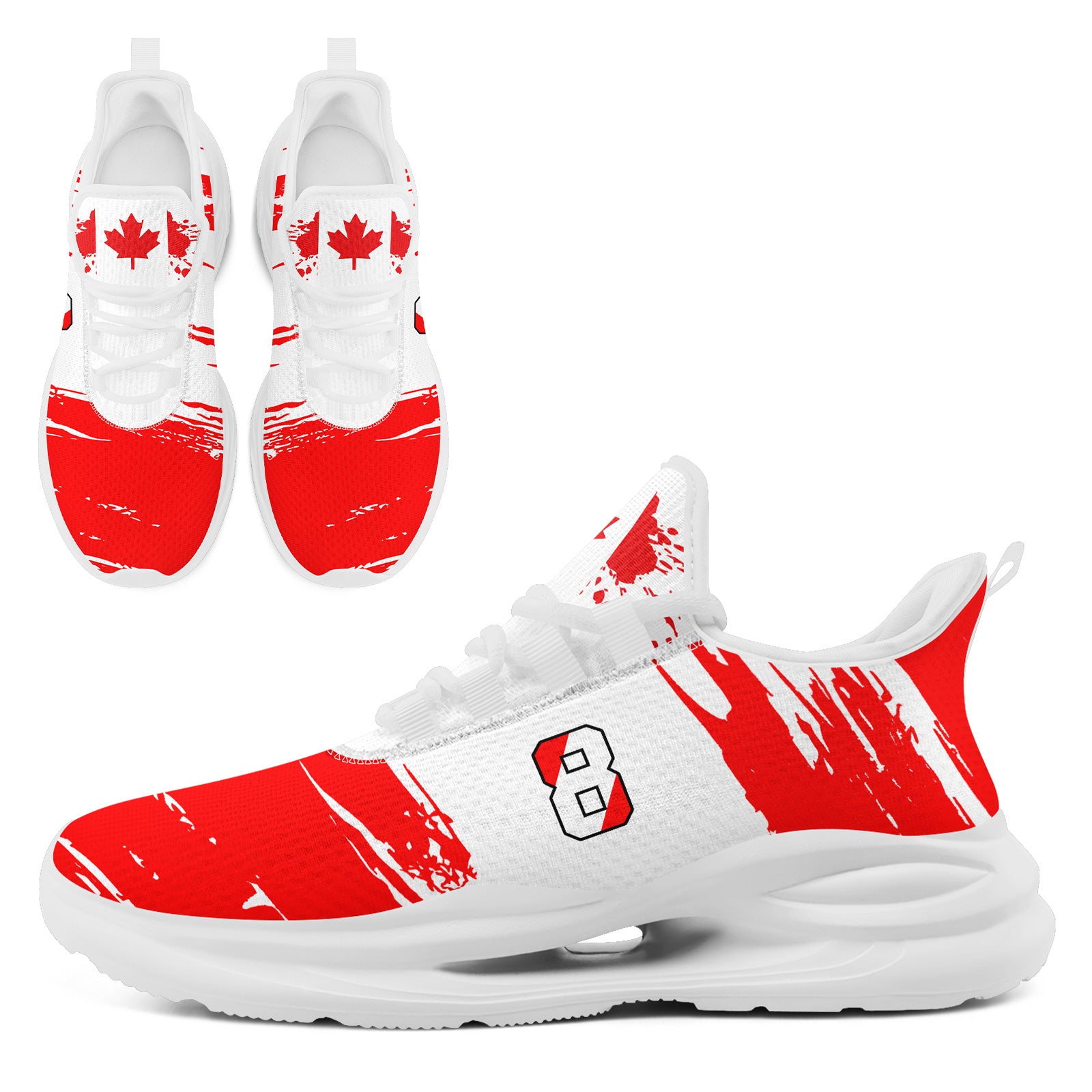 Custom 2026 World Cup Canada Sneakers DIY Country Flag Running Shoes Lightweight Sport Shoes Gift for Football Fans Personalized Team Name and Logo FN079-F023085-3