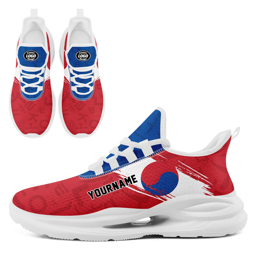 Custom South Korea 2026 World Cup Sneakers DIY Country Flag Running Shoes Lightweight Sport Shoes Gift for Football Fans Personalized Team Name and Logo FN079-F009131-4