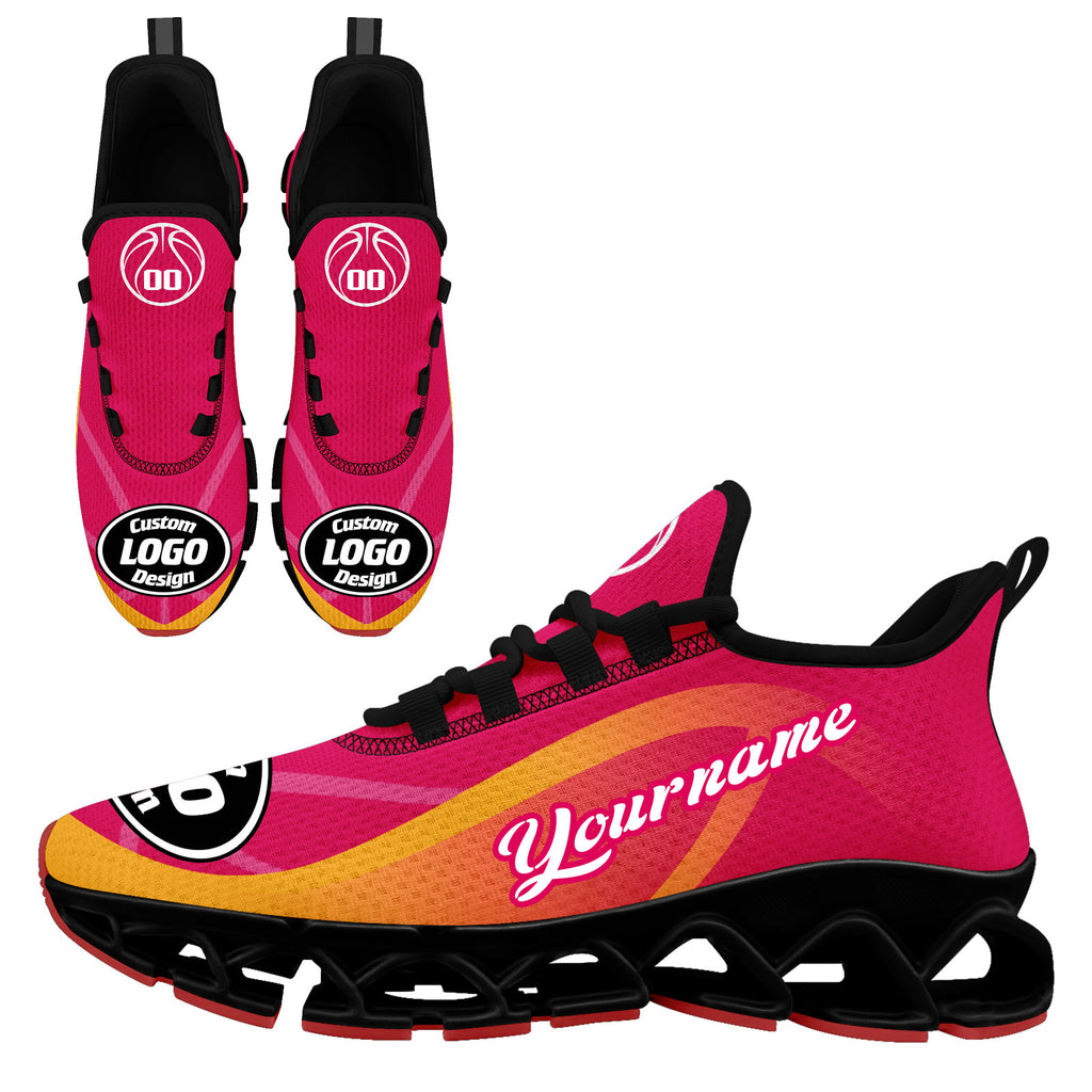 Custom Pink Yellow Maxsoul Shoes Personalized Sneaker FN003XD-D020391-20