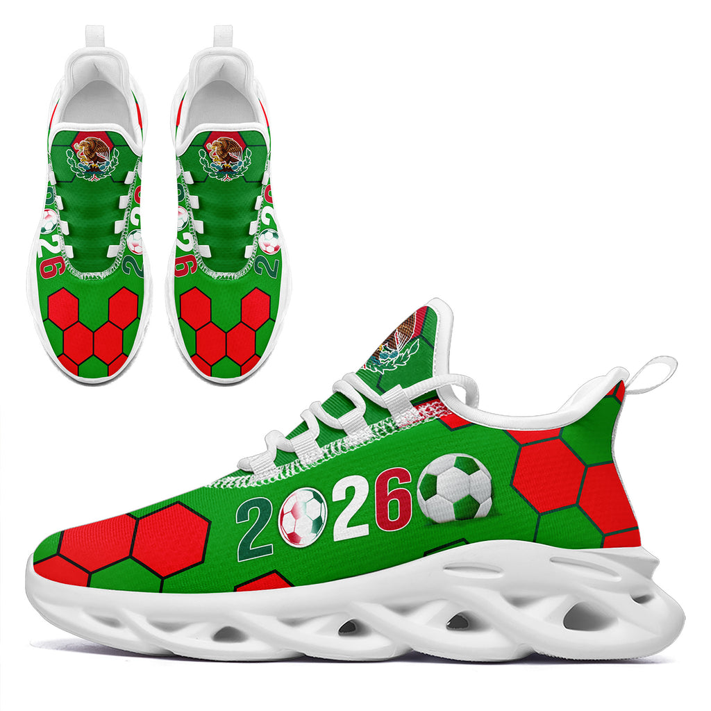 Custom 2026 World Cup Mexico Sneakers DIY Country Flag Running Shoes Lightweight Sport Shoes Gift for Football Fans Personalized Team Name and Logo FN003-F023075-2