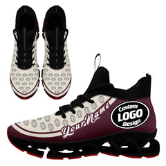 Custom Rose Carmine Cream Maxsoul Shoes Personalized Sneaker FN030XD-D020388-17