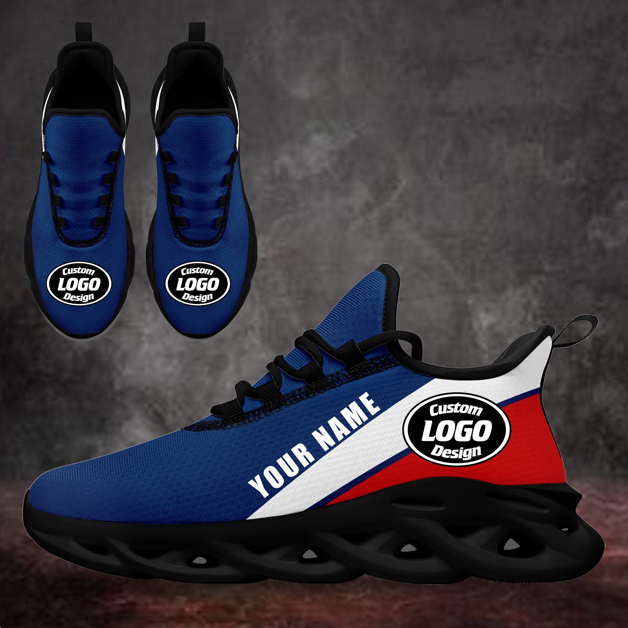 Custom Blue Red Jersey MaxSoul Shoes and Hat Combo Offer Personalized ZH-bd0b007e-f