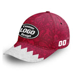 Personalized 2026 Qatar Soccer Fan Hat - Add Your Name & Design Custom 2026 Football Tournament Hat YW061-F025143-2