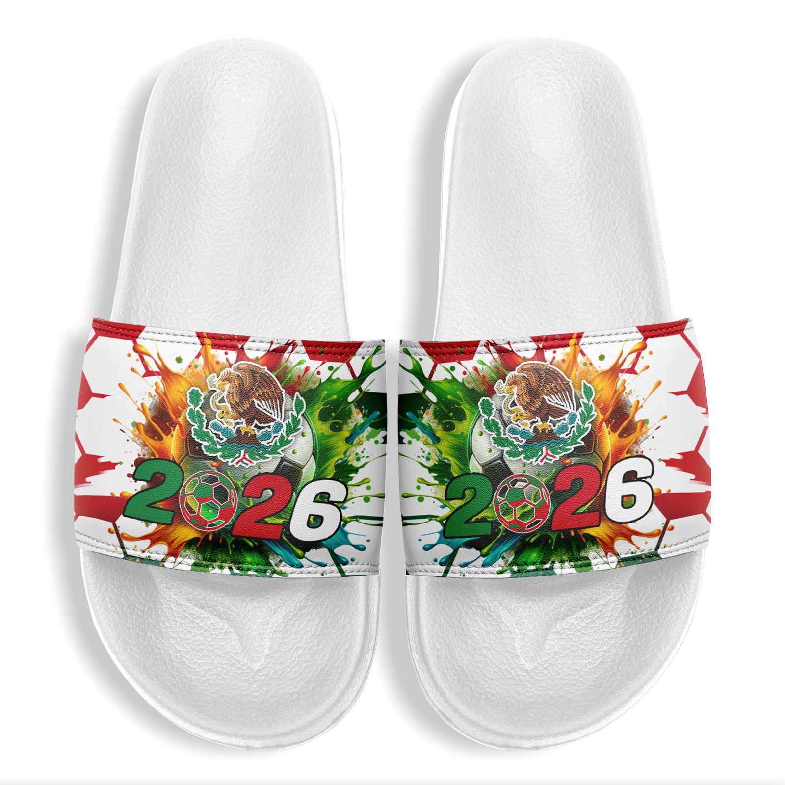 Custom 2026 World Cup Mexico Sneakers DIY Country Flag Running Shoes Lightweight Sport Shoes Gift for Football Fans Personalized Team Name and Logo FN056-F023074-4
